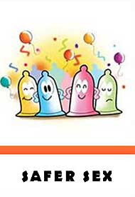 Das Kondom  unerlssliche Schutzmassnahme fr Safer Sex.