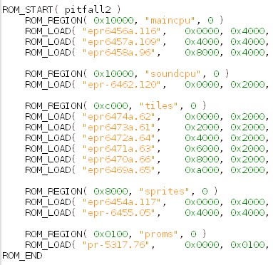 ROM Speicherbereiche