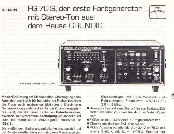 GRUNDIG FG70 STEREO